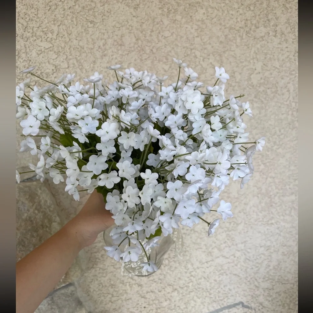 White flower stems